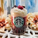 Starbies Caramel Cherry Brownie Frap